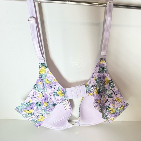 Victoria's Secret PUSH-UP FREEDOM CLOUD PURPLE FLORALS BUTTERFLY - Picture 5 of 8